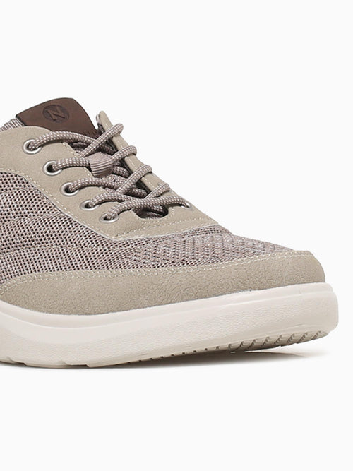 Ponte Knit Moc Toe Taupe Multi Knit Taupe / 7 / M
