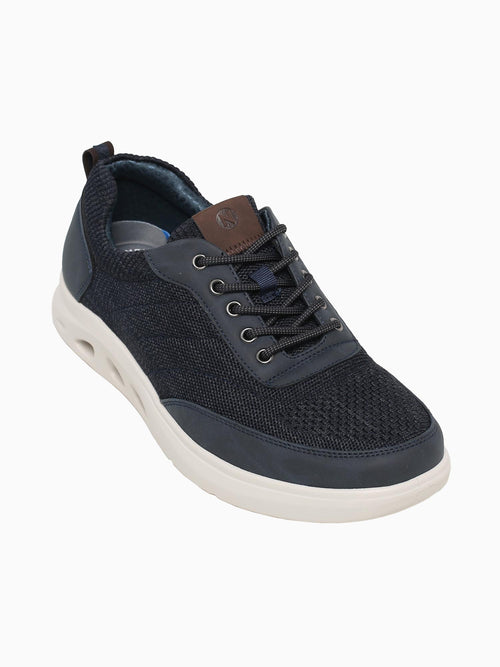 Ponte Knit Moc Toe Navy Multi Knit Navy / 7 / M