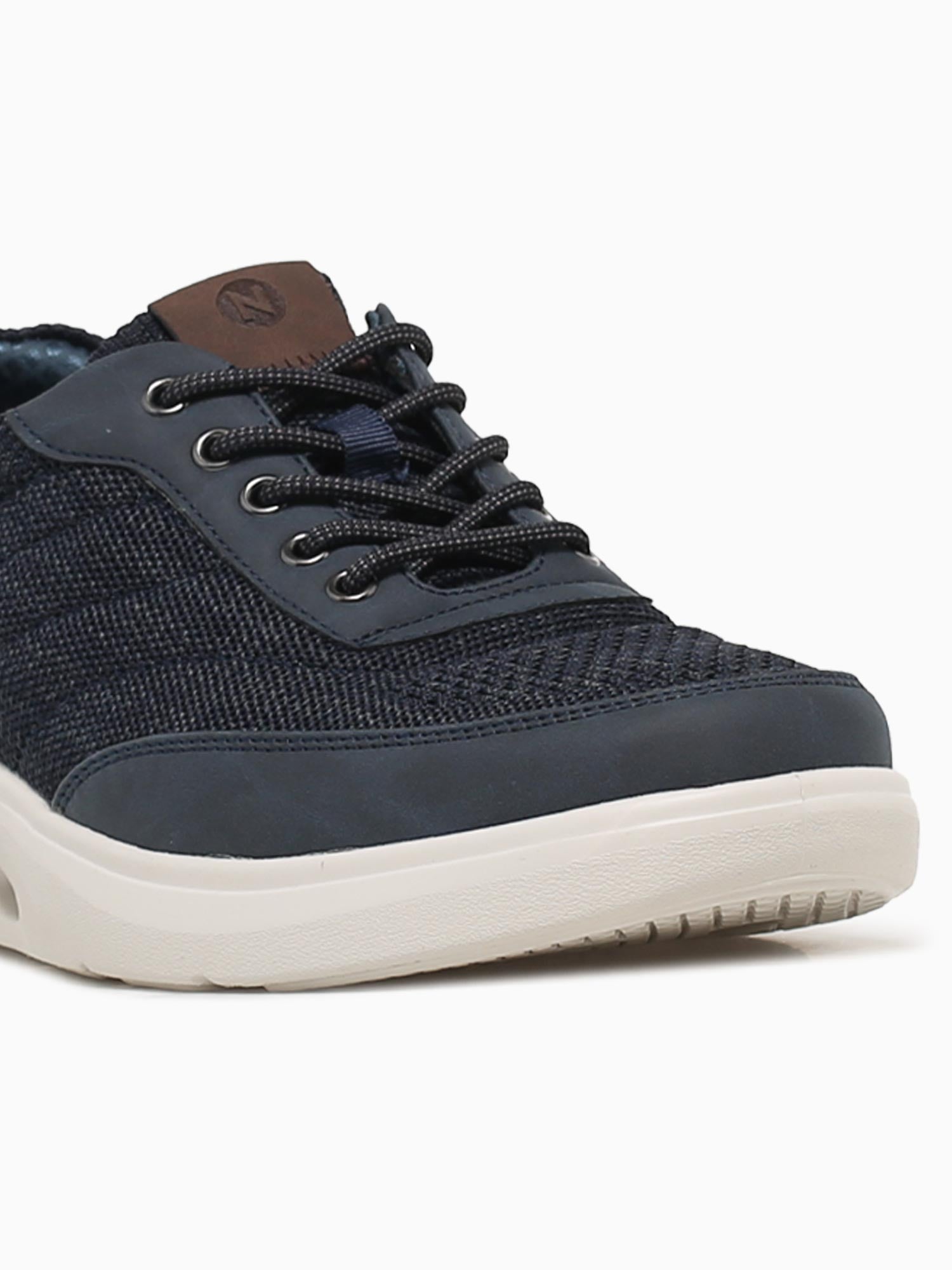 Ponte Knit Moc Toe Navy Multi Knit Navy / 7 / M