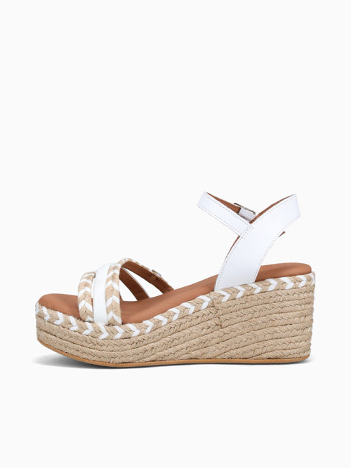 Albany Cuerda Blanco Rafia Leather White / 35 / M