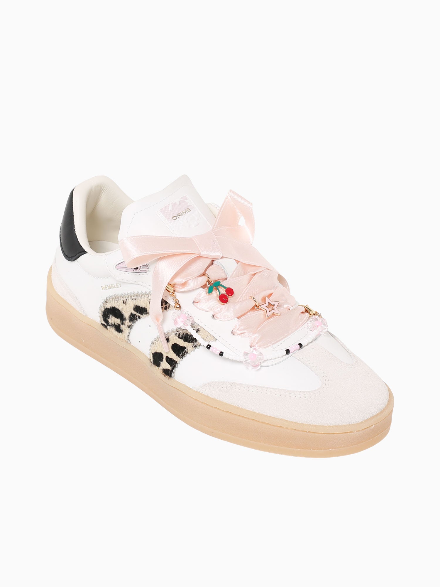 Wembley 20250pp7 10 wht Leopard lea Sde White / 36 / M