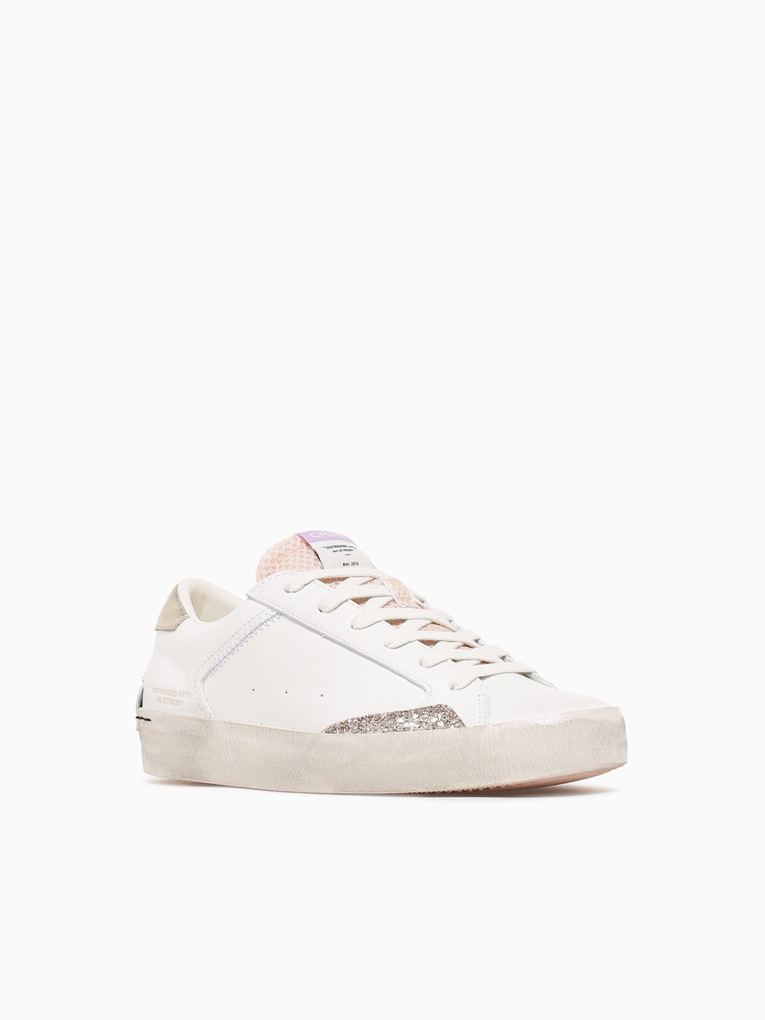 Distressed 20001pp7 10 wht Beige lea White / 36 / M