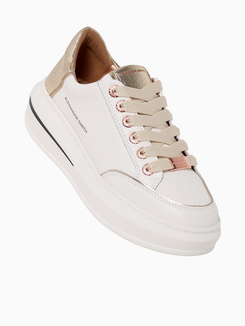 Lancaster Woman White Gold leather White / 35 / M