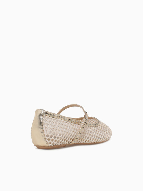 Mirabelle Beige Platino rete Pelle Beige / 5 / M