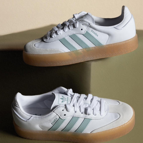 Samba W White Blue leather