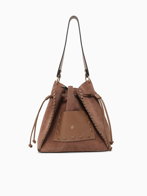 Ela Taupe Suede Leather Taupe
