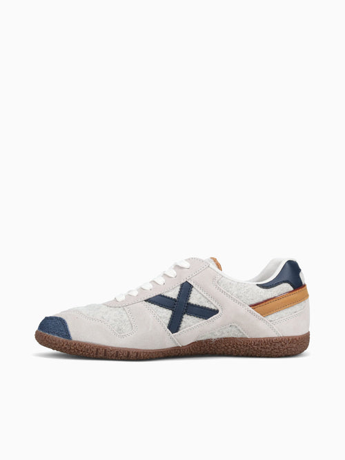 Goal Hielo Blanco Azul suede Fabric White / 40 / M