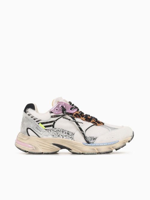 Fugitive White Animalier leather Mesh Multi / 36 / M
