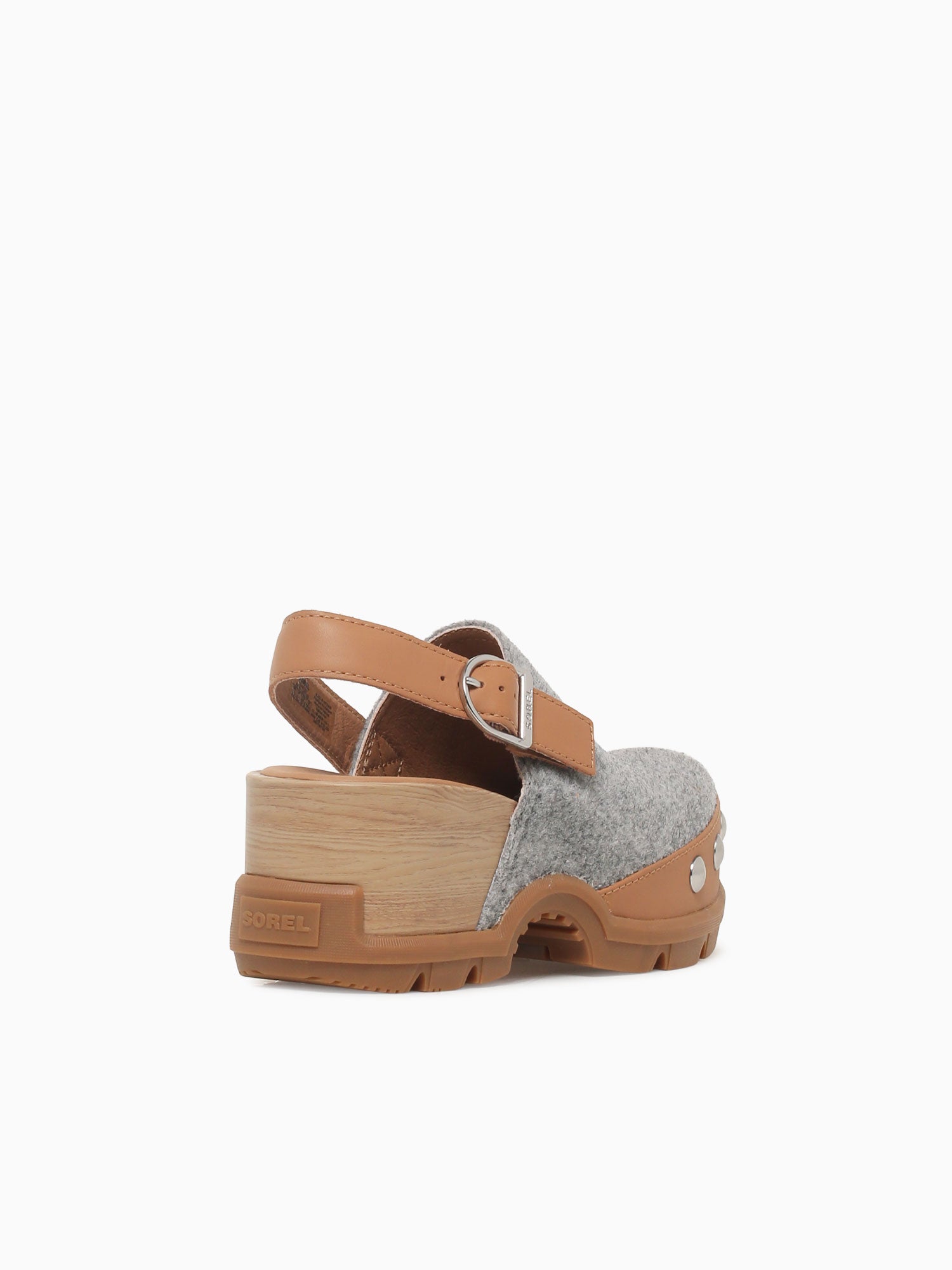 Roam'n Clog Felt Tawny Buff Gum fabric Light Grey / 5 / M