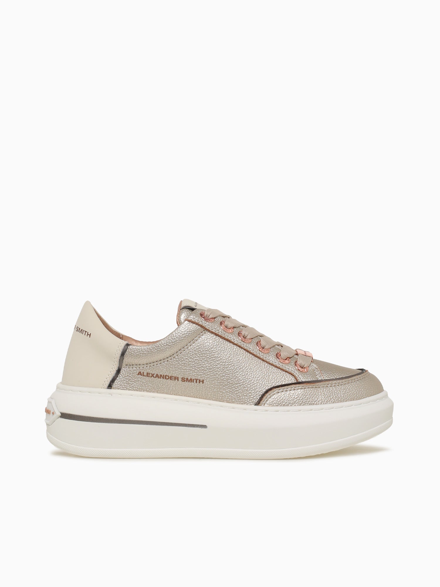 Lancaster Woman Gold White Leather Gold / 36 / M