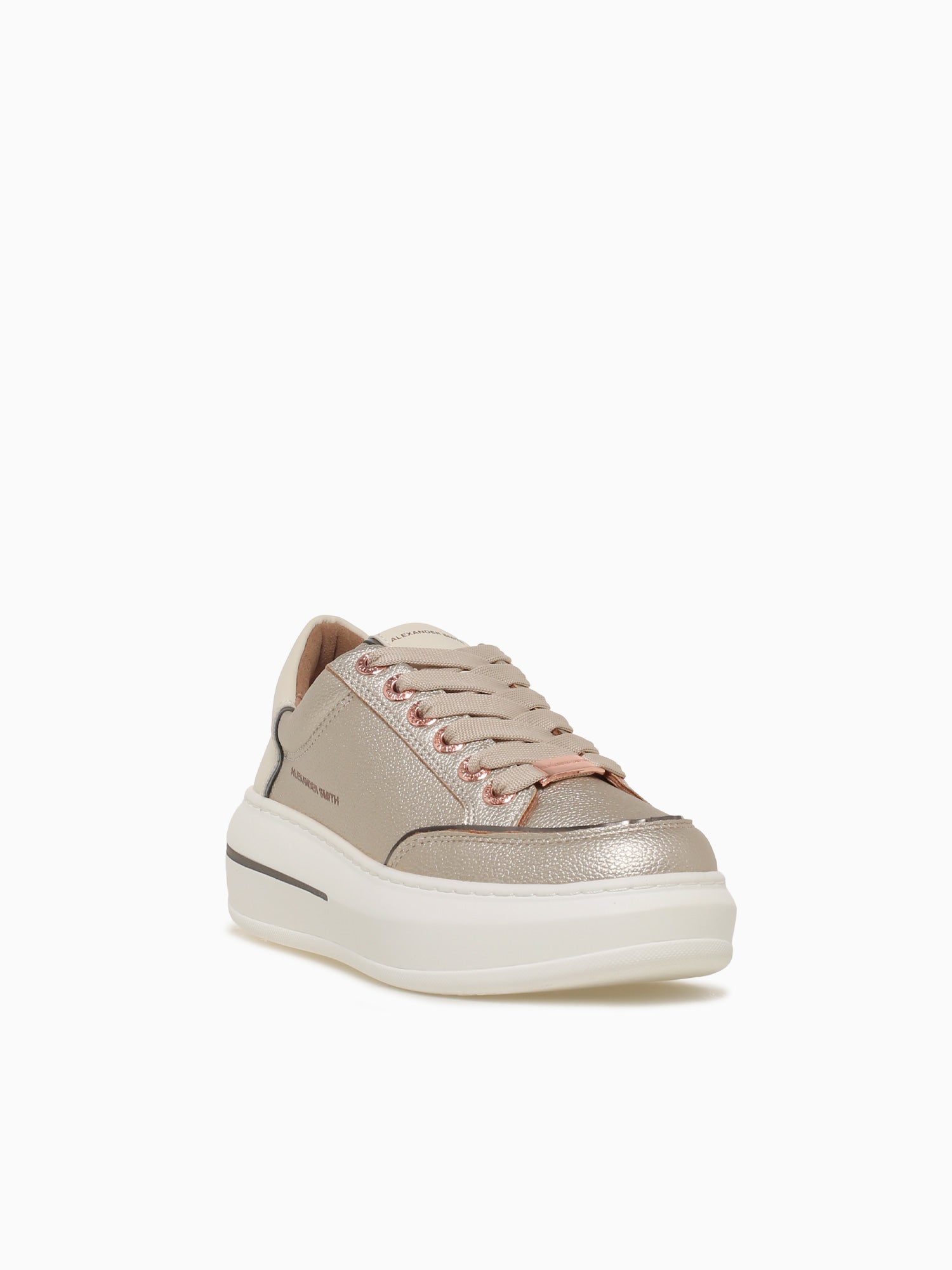 Lancaster Woman Gold White Leather Gold / 36 / M
