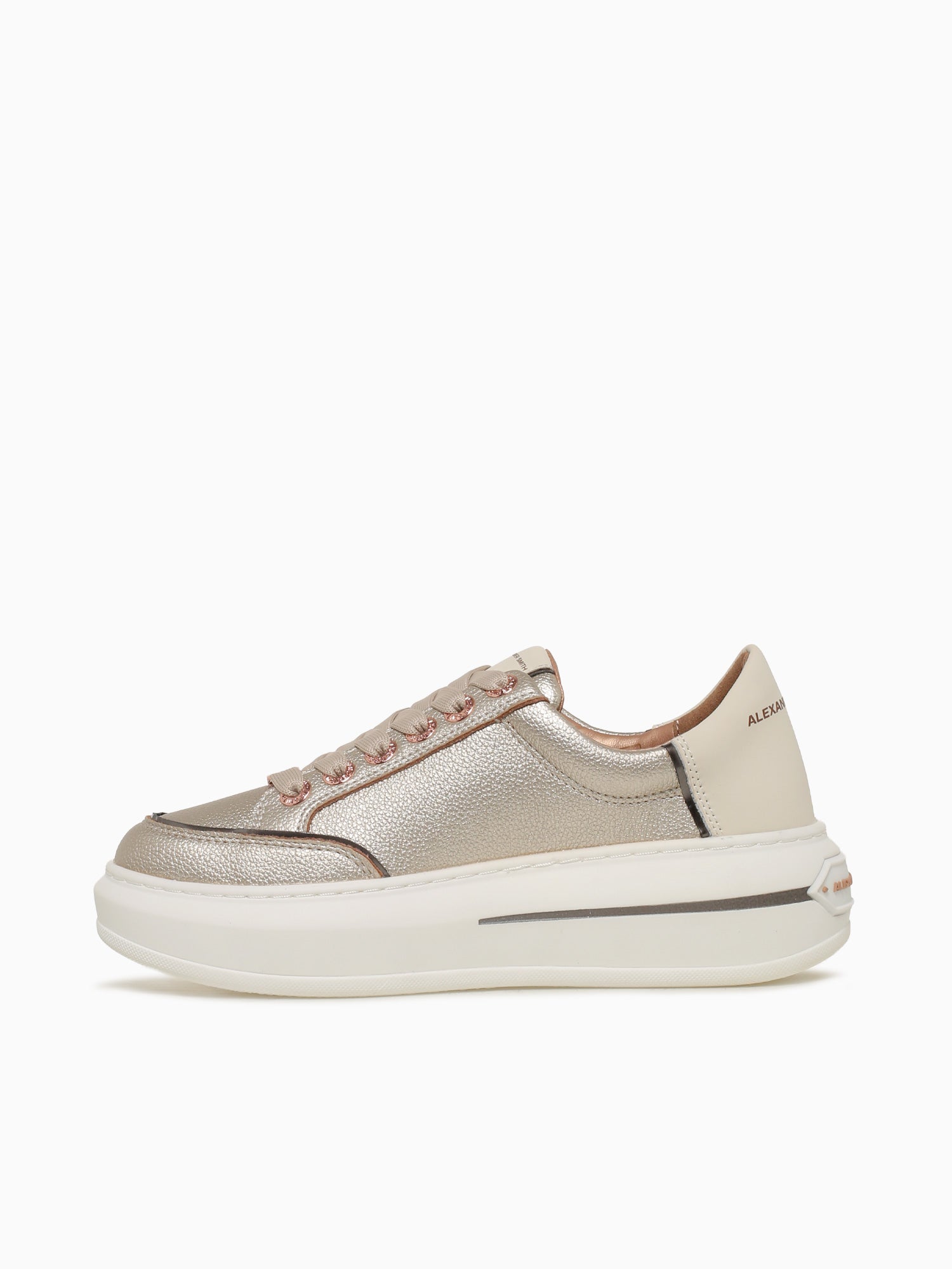 Lancaster Woman Gold White Leather Gold / 36 / M