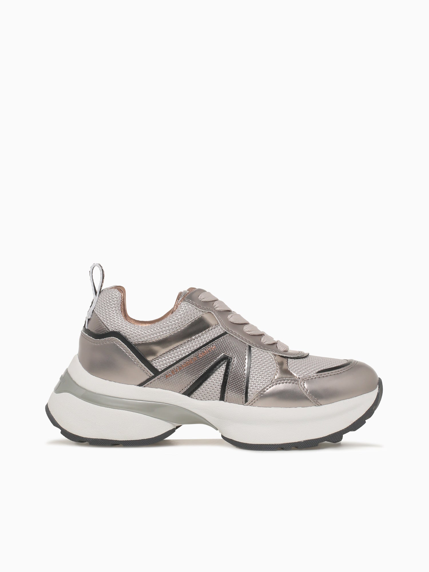 Victoria Woman Dark Silver Black Leathe Silver / 36 / M