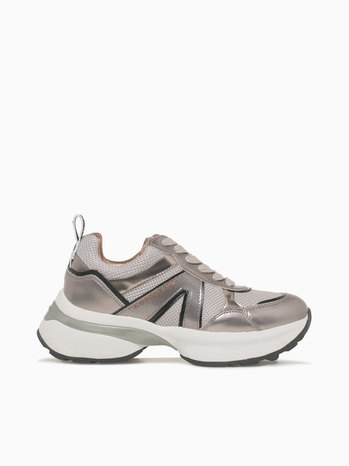 Victoria Woman Dark Silver Black Leathe Silver / 36 / M
