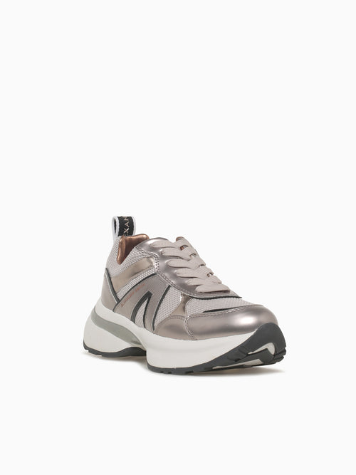 Victoria Woman Dark Silver Black Leathe Silver / 36 / M