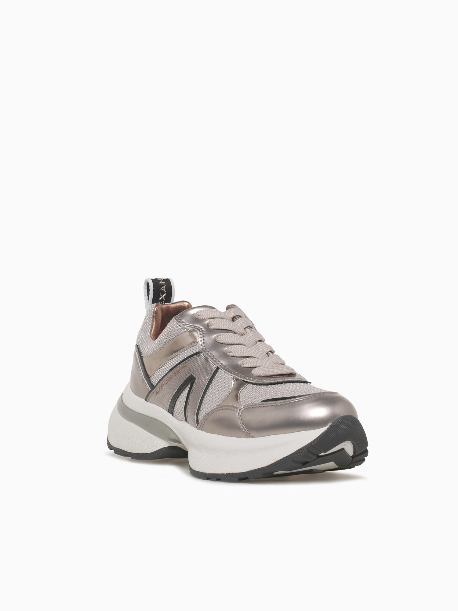 Victoria Woman Dark Silver Black Leathe Silver / 36 / M