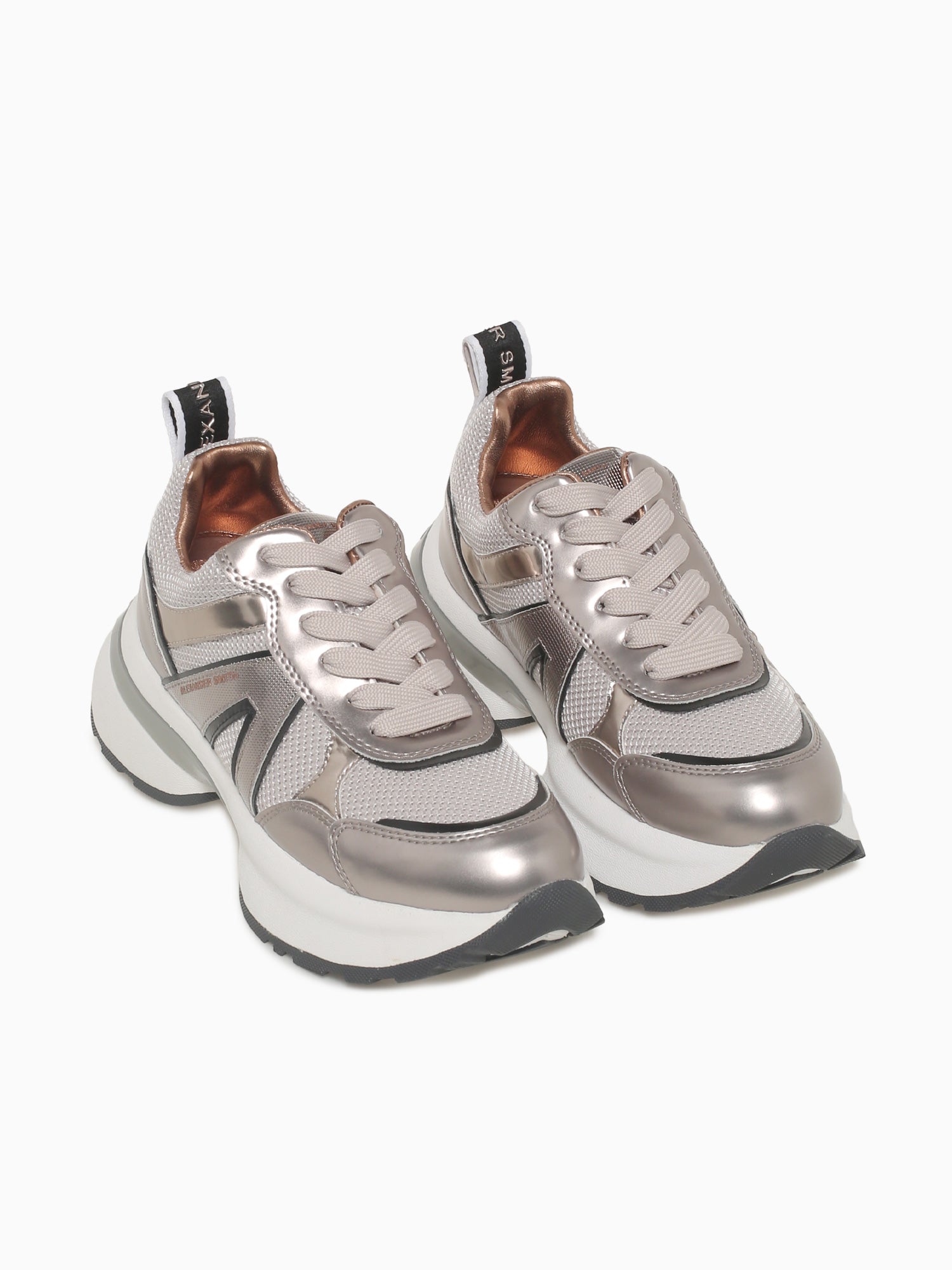 Victoria Woman Dark Silver Black Leathe Silver / 36 / M