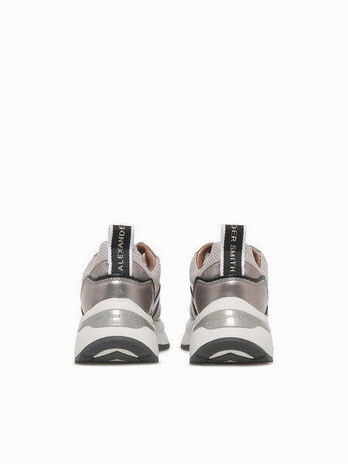 Victoria Woman Dark Silver Black Leathe Silver / 36 / M