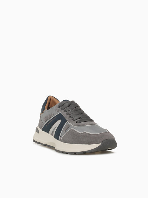 Liverpool Man Light Grey Blue Leather Grey / 40 / M