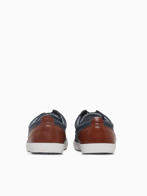 Angler Navy Tan canvas Navy / 7 / M