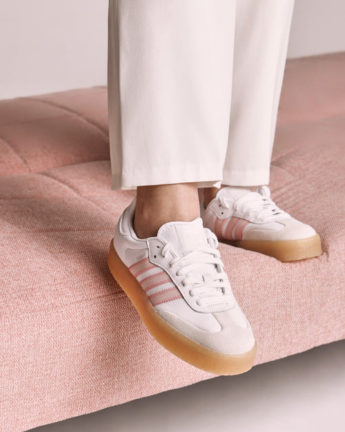 Sambae W White Pink leather