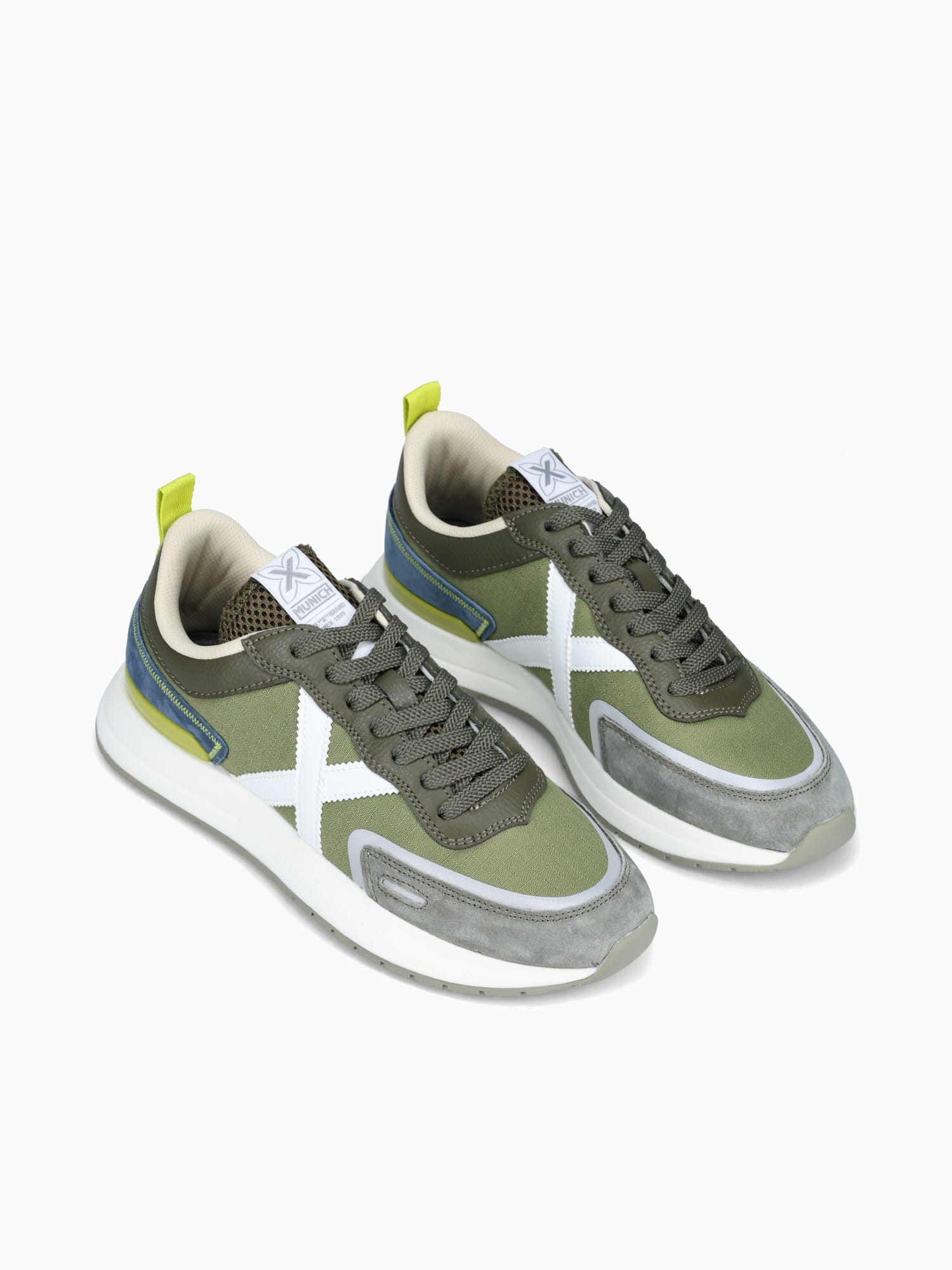 Speed Green White suede Mesh Green / 40 / M