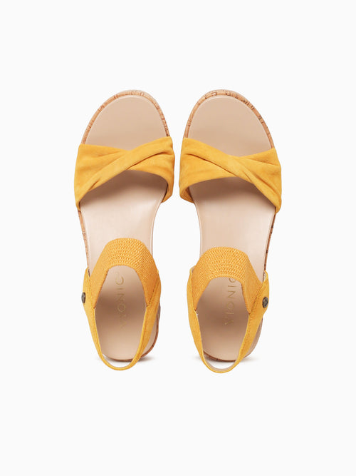 Darla Amber Yellow Suede Yellow / 5 / M