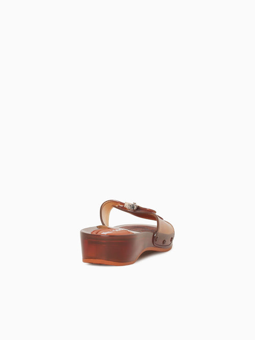 Pescura Heel+scholl Clear Brown Jelly Brown / 5 / M