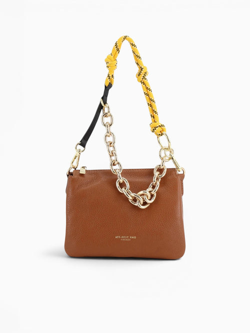 Reflex Shoulder Bag Cuoio Scuro Tan