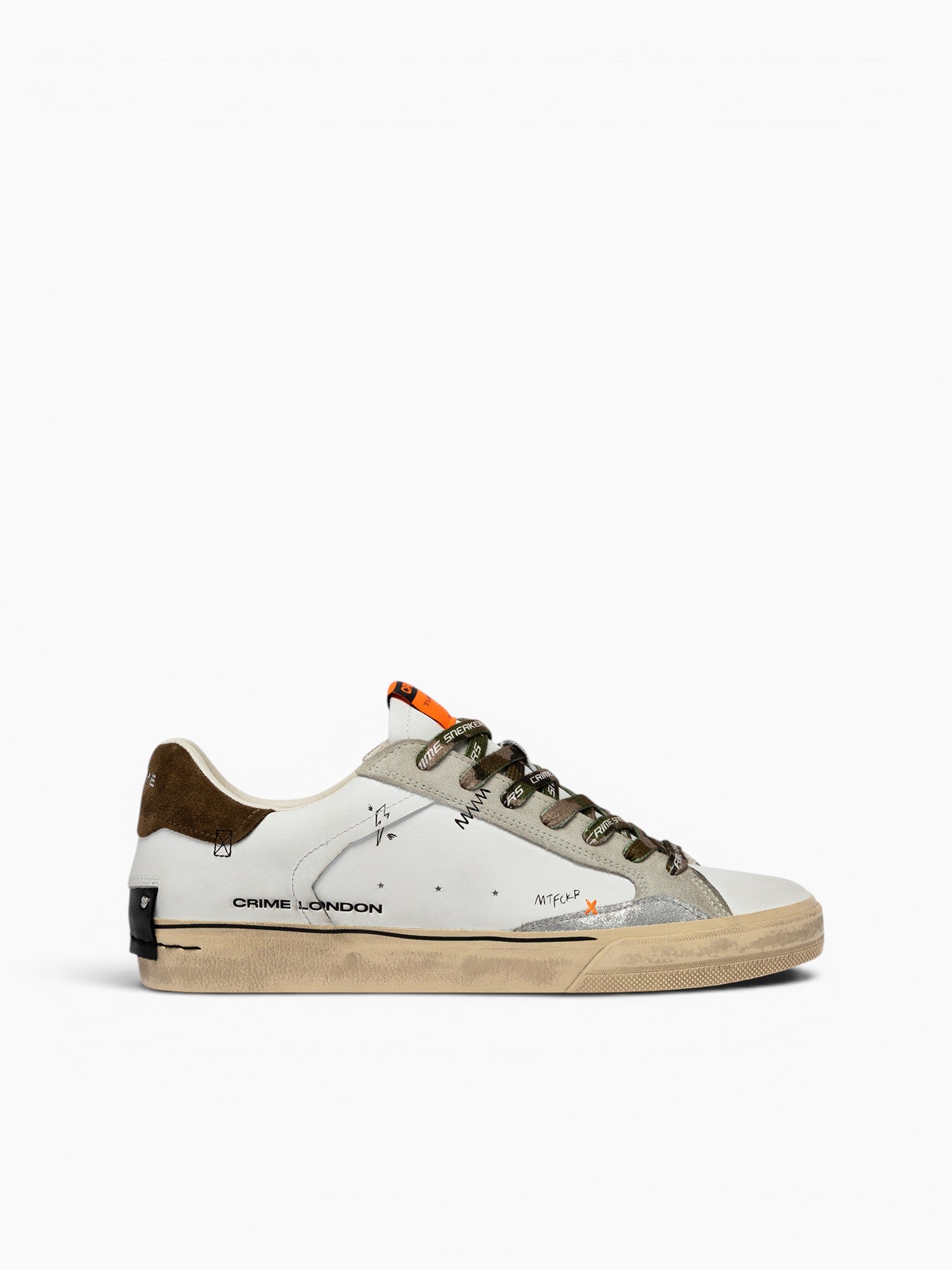 Distressed Lo 19071pp8 10 wht Camo Grn l White / 41 / M