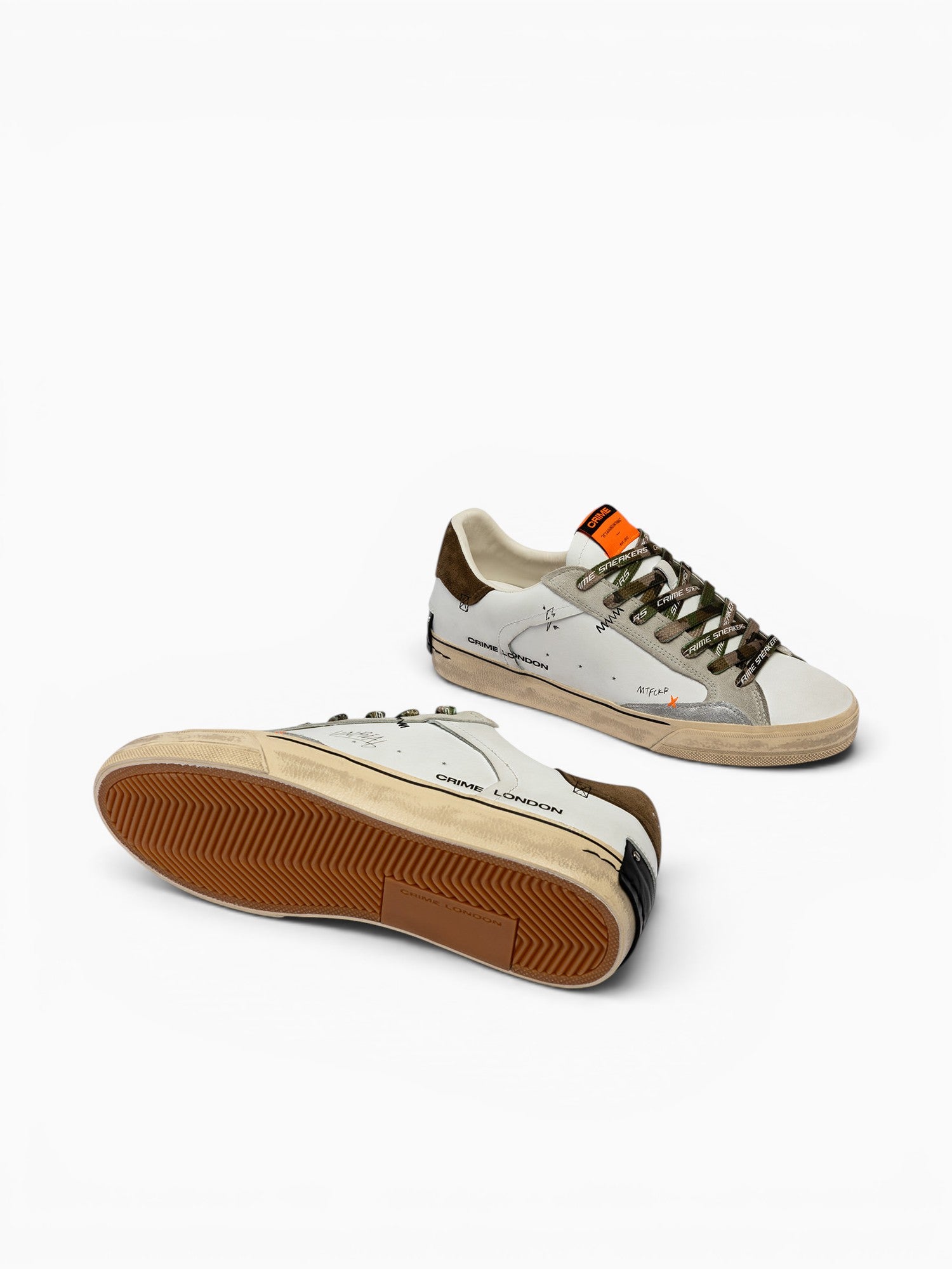 Distressed Lo 19071pp8 10 wht Camo Grn l White / 41 / M
