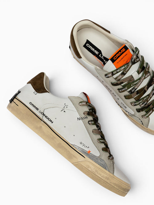 Distressed Lo 19071pp8 10 wht Camo Grn l White / 41 / M