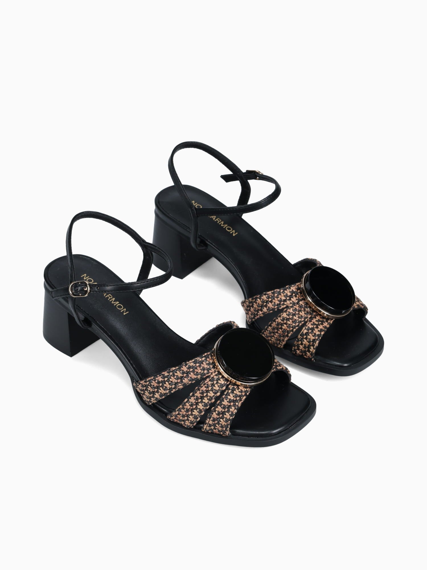 Carmen Negro Tan rafia Man made Black / 36 / M