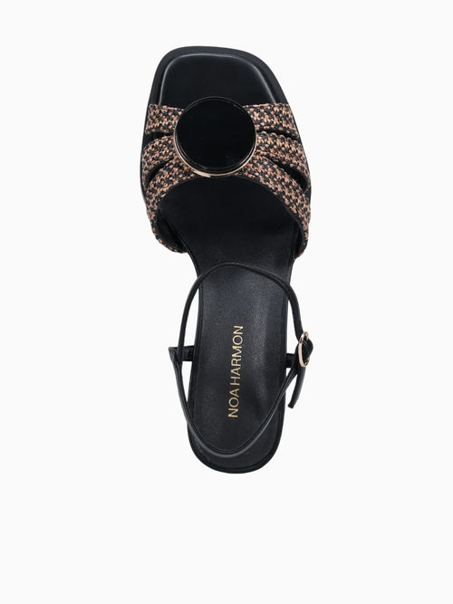 Carmen Negro Tan rafia Man made Black / 36 / M