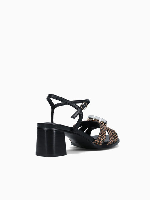 Carmen Negro Tan rafia Man made Black / 36 / M