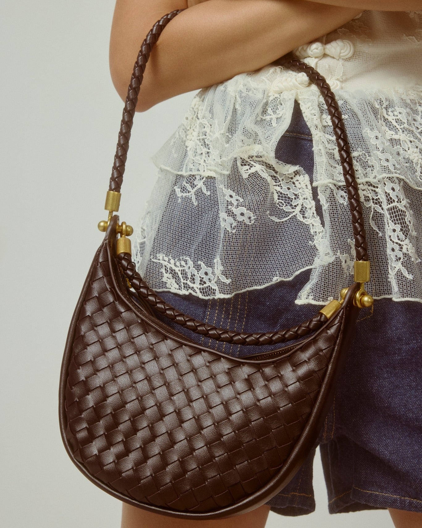 Blossom Mini Shoulder Bag Chocolate