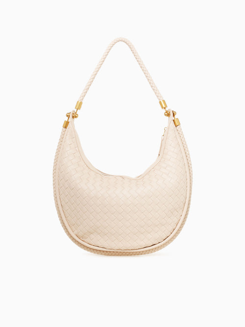 Woven Shoulder Bag Beige Beige