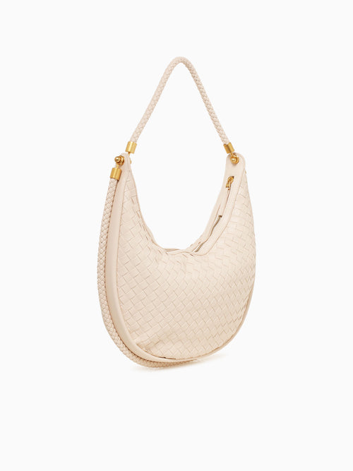 Woven Shoulder Bag Beige Beige