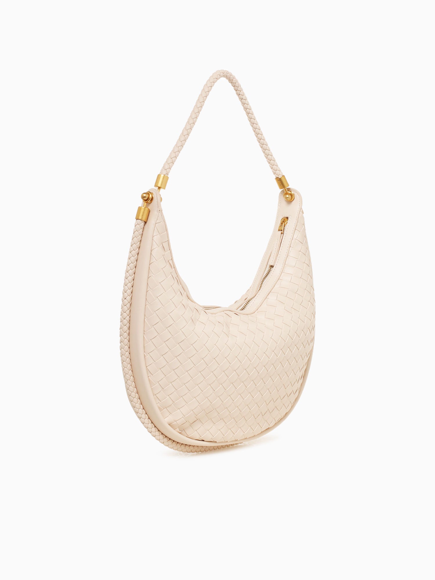 Woven Shoulder Bag Beige Beige