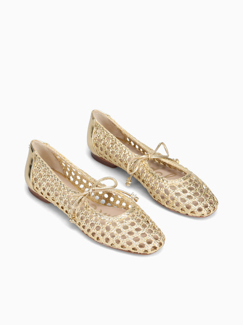 Marcie Amber Gold Leather Gold / 5 / M