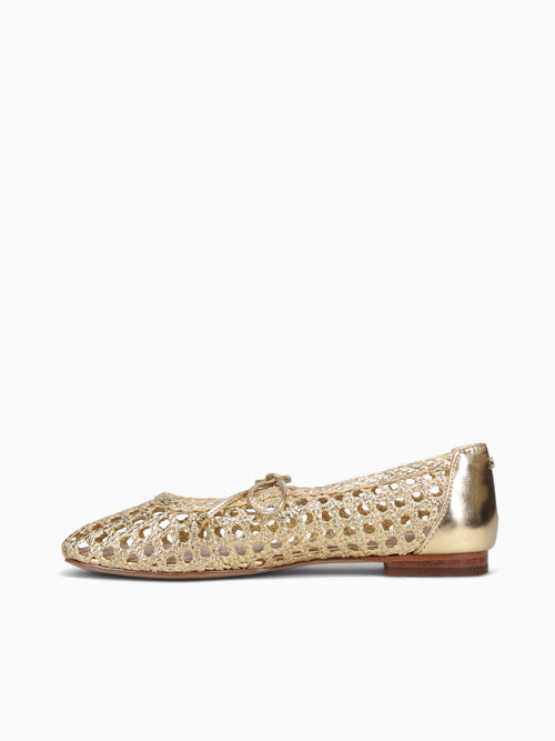 Marcie Amber Gold Leather Gold / 5 / M