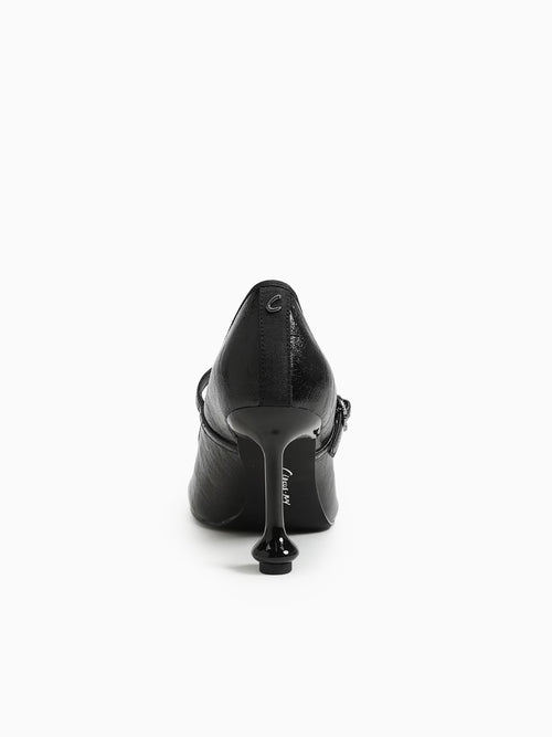 Vivian Black Crinkle Patent Black / 5 / M