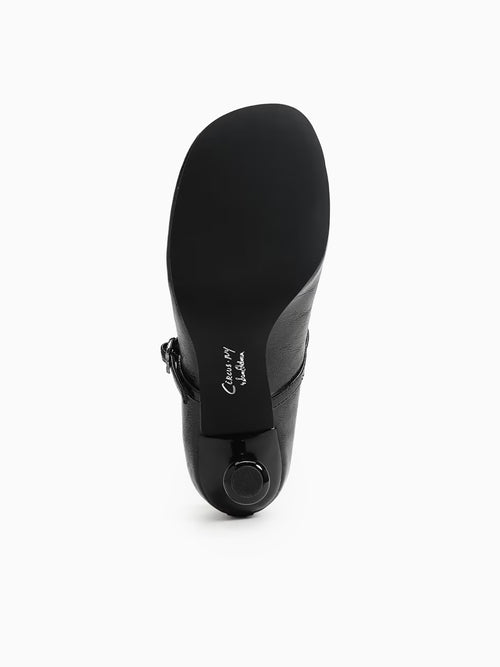Vivian Black Crinkle Patent Black / 5 / M