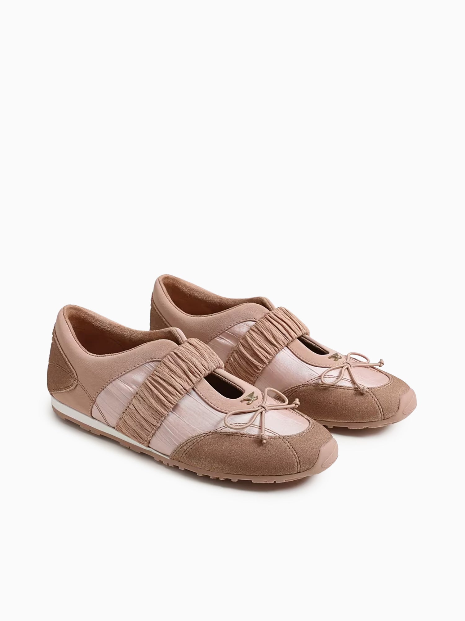 Nara Ballet Blush Multi Satin Suede Beige / 5 / M