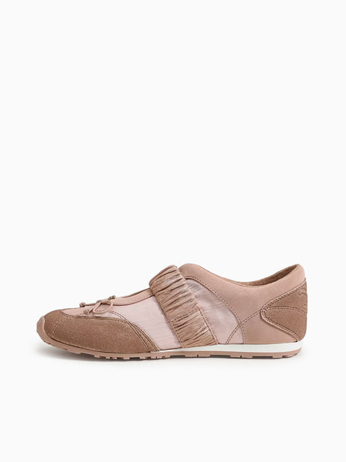 Nara Ballet Blush Multi Satin Suede Beige / 5 / M