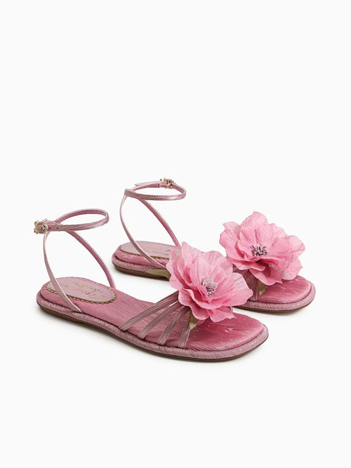 Olana Flower Rosette Blush Fabric Pink / 5 / M
