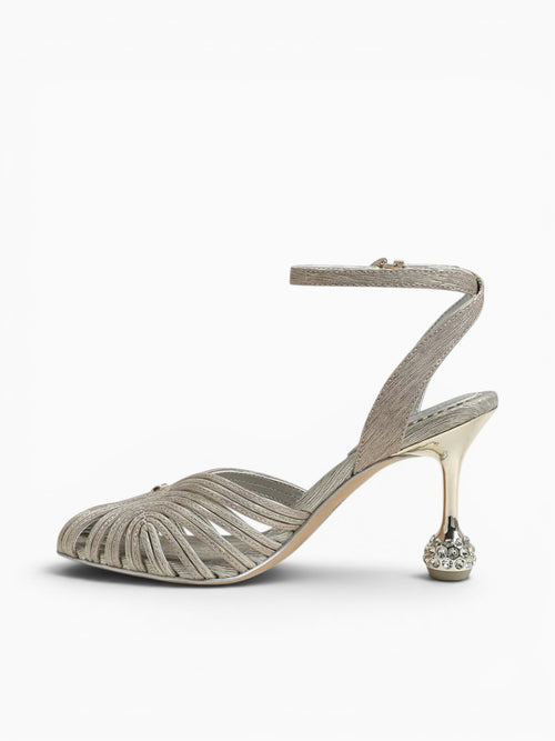 Giana Champagne Silver Fabric Silver / 5 / M