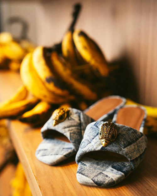 Kensington Flat Sandal Denim Denim