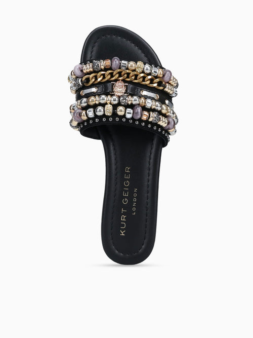 Southbank Beaded Flat Black Fabric Black / 5 / M
