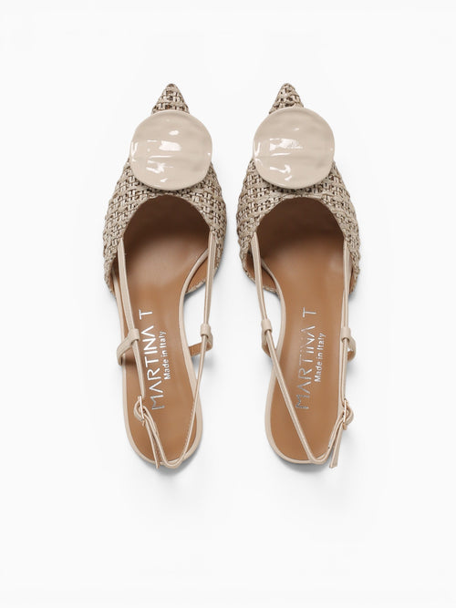 Miriana Milk 896 nappa Rafia Off White / 36 / M